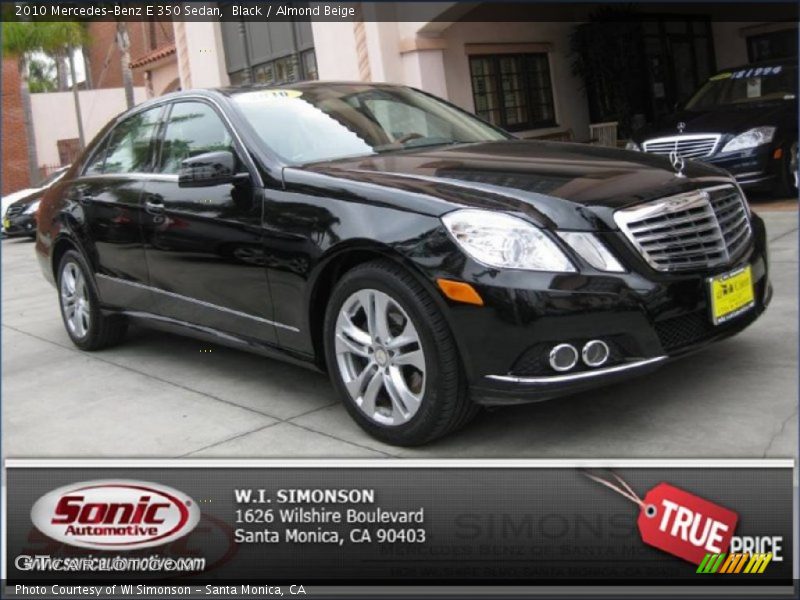 Black / Almond Beige 2010 Mercedes-Benz E 350 Sedan