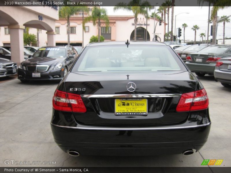 Black / Almond Beige 2010 Mercedes-Benz E 350 Sedan