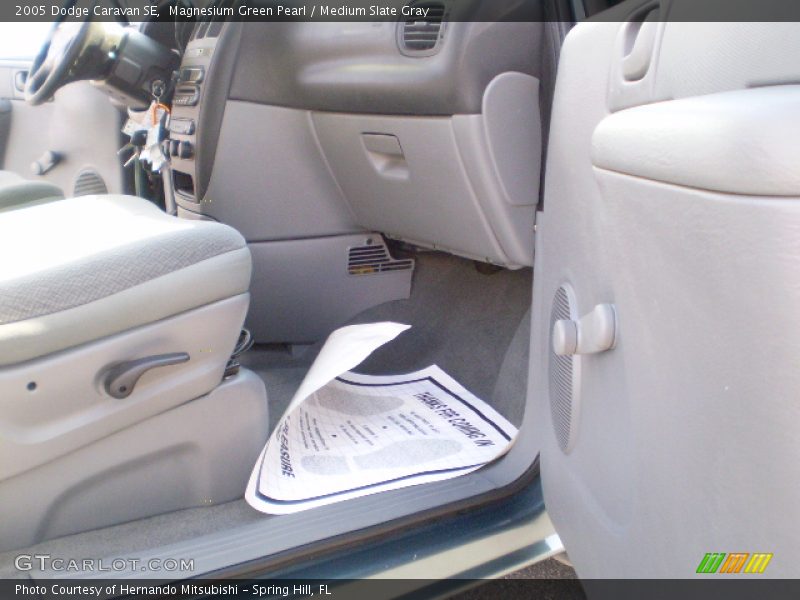 Magnesium Green Pearl / Medium Slate Gray 2005 Dodge Caravan SE