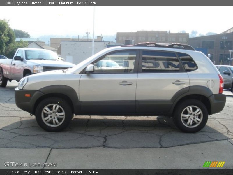 Platinum Silver / Black 2008 Hyundai Tucson SE 4WD