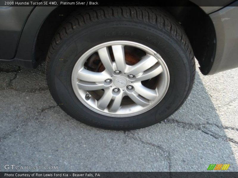 Platinum Silver / Black 2008 Hyundai Tucson SE 4WD