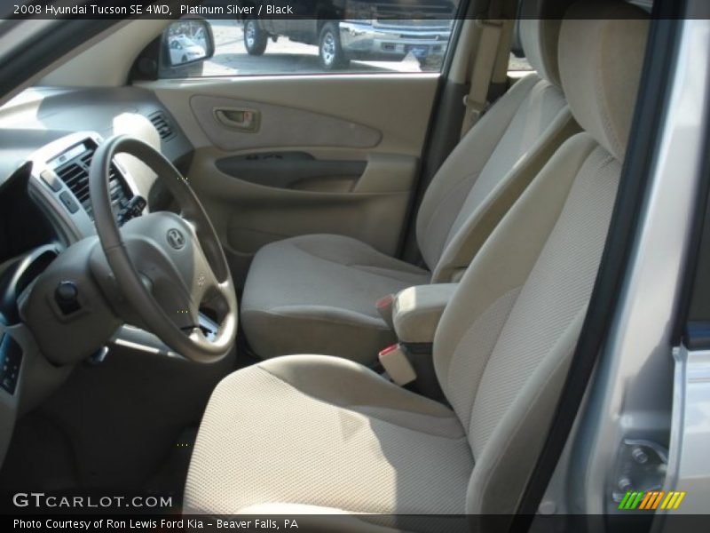 Platinum Silver / Black 2008 Hyundai Tucson SE 4WD
