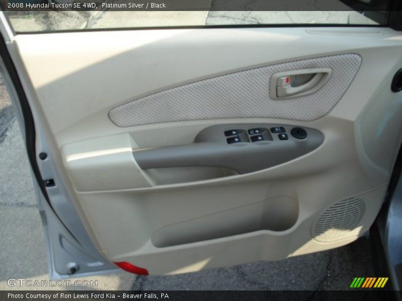 Platinum Silver / Black 2008 Hyundai Tucson SE 4WD