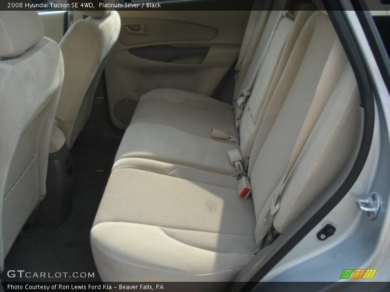 Platinum Silver / Black 2008 Hyundai Tucson SE 4WD