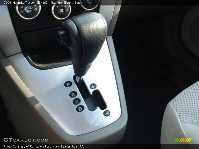 Platinum Silver / Black 2008 Hyundai Tucson SE 4WD