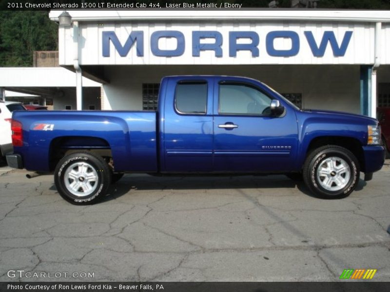 Laser Blue Metallic / Ebony 2011 Chevrolet Silverado 1500 LT Extended Cab 4x4