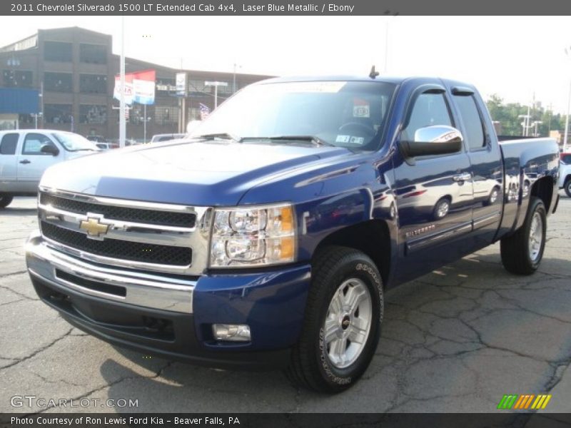 Laser Blue Metallic / Ebony 2011 Chevrolet Silverado 1500 LT Extended Cab 4x4
