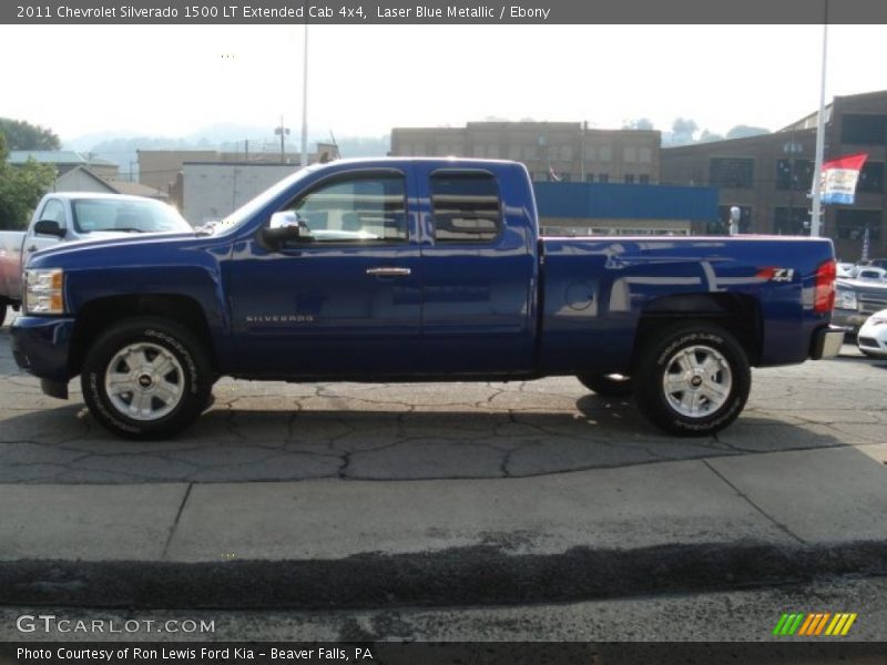 Laser Blue Metallic / Ebony 2011 Chevrolet Silverado 1500 LT Extended Cab 4x4