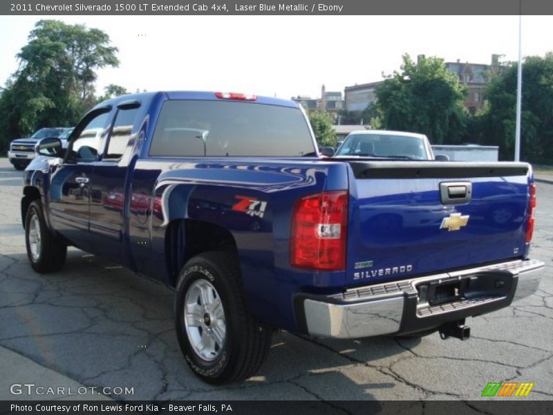 Laser Blue Metallic / Ebony 2011 Chevrolet Silverado 1500 LT Extended Cab 4x4