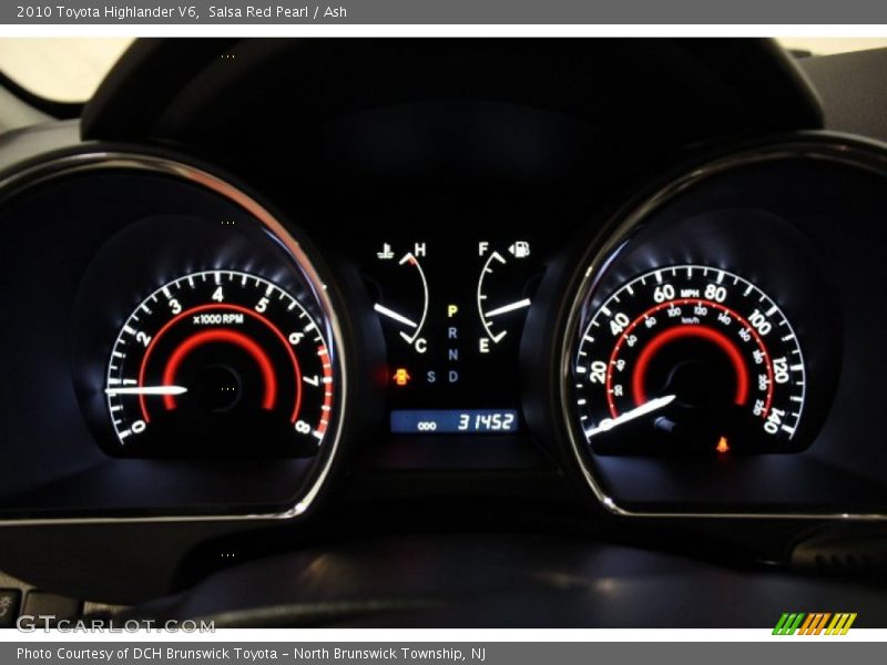 Salsa Red Pearl / Ash 2010 Toyota Highlander V6