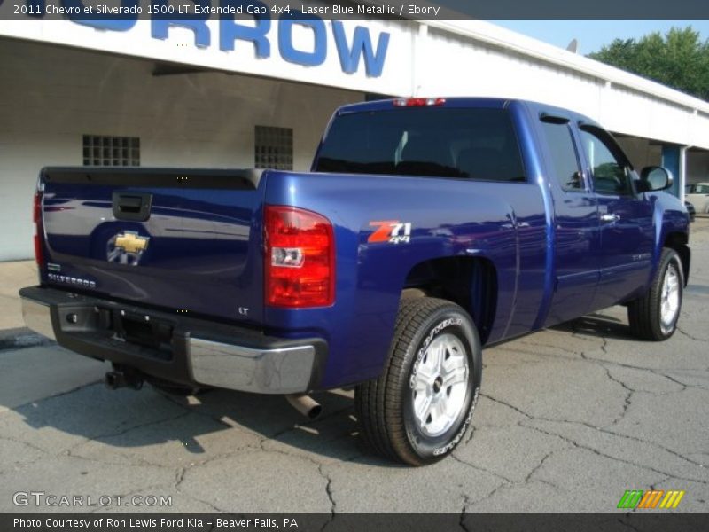 Laser Blue Metallic / Ebony 2011 Chevrolet Silverado 1500 LT Extended Cab 4x4