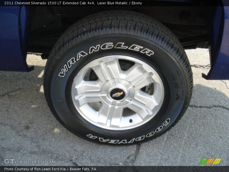 Laser Blue Metallic / Ebony 2011 Chevrolet Silverado 1500 LT Extended Cab 4x4