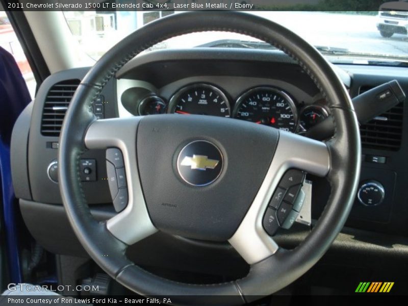 Laser Blue Metallic / Ebony 2011 Chevrolet Silverado 1500 LT Extended Cab 4x4
