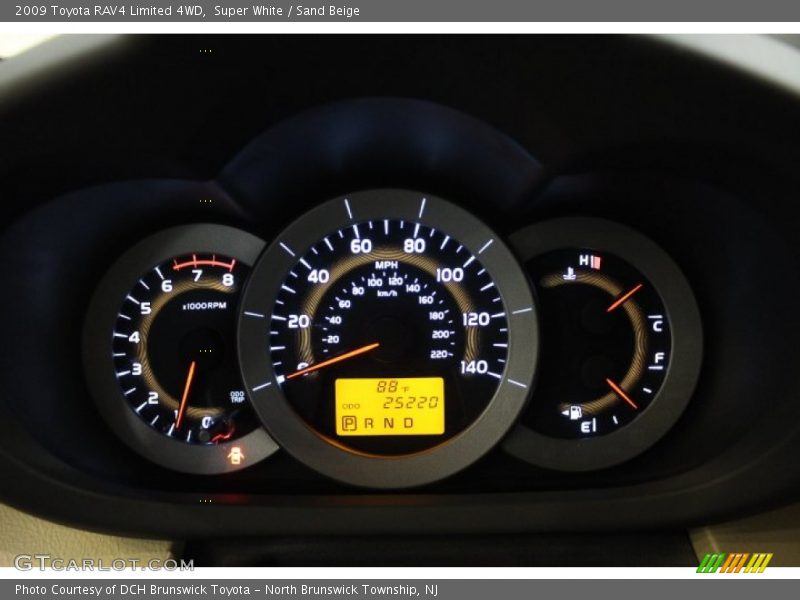 Super White / Sand Beige 2009 Toyota RAV4 Limited 4WD