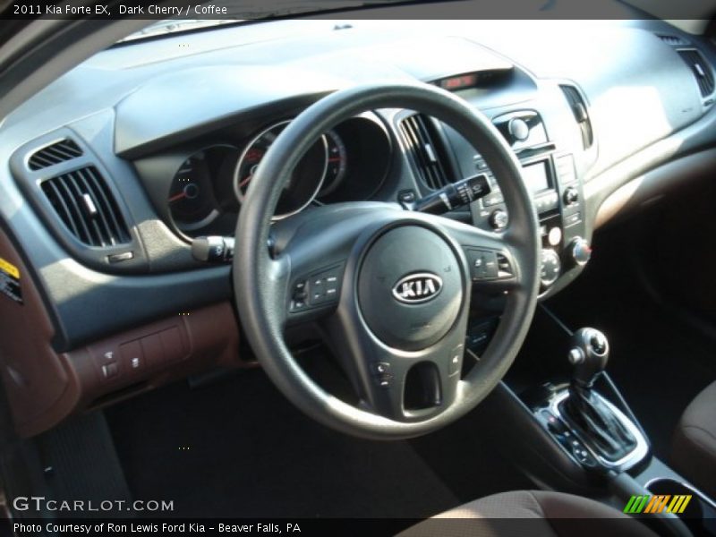 Dark Cherry / Coffee 2011 Kia Forte EX