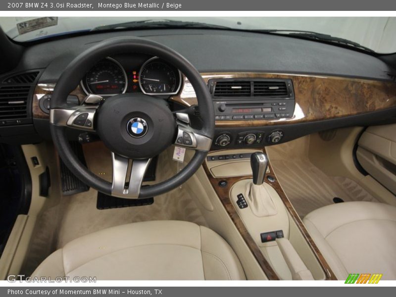 Montego Blue Metallic / Beige 2007 BMW Z4 3.0si Roadster