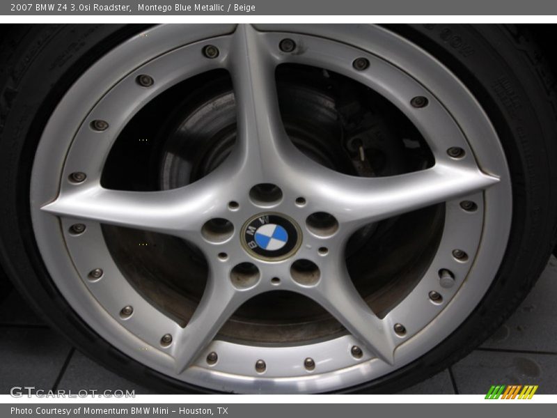 Montego Blue Metallic / Beige 2007 BMW Z4 3.0si Roadster