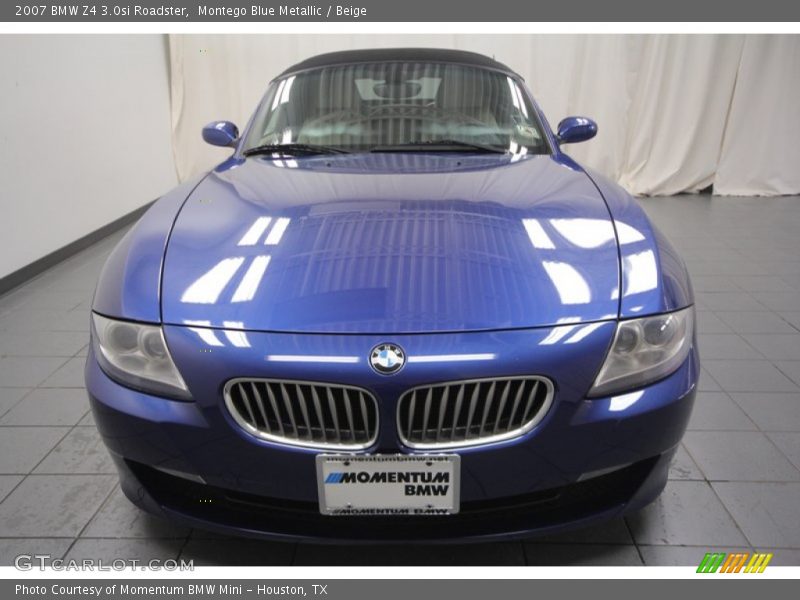 Montego Blue Metallic / Beige 2007 BMW Z4 3.0si Roadster