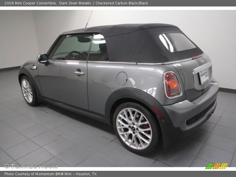 Dark Silver Metallic / Checkered Carbon Black/Black 2009 Mini Cooper Convertible