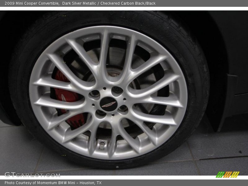 Dark Silver Metallic / Checkered Carbon Black/Black 2009 Mini Cooper Convertible