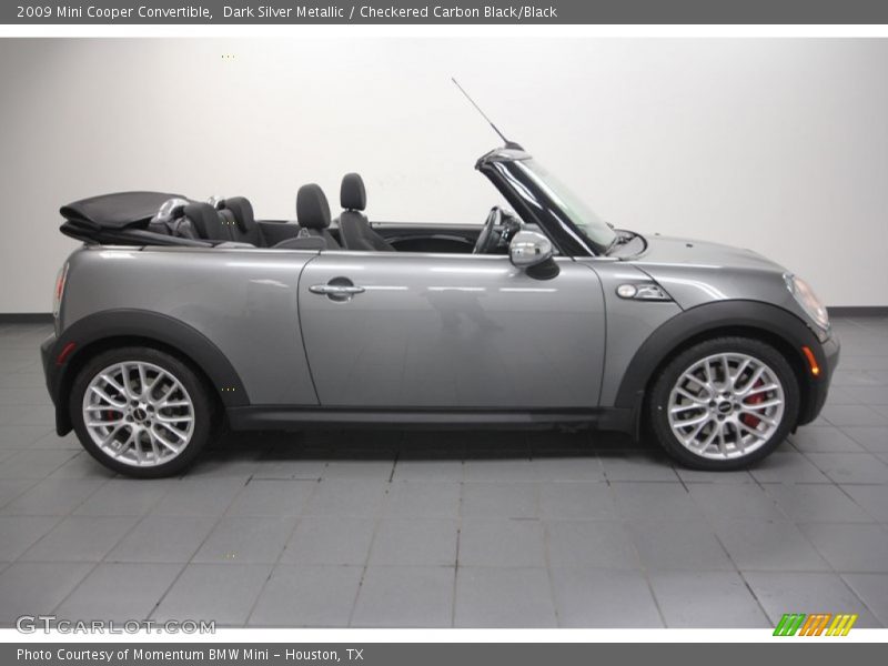 Dark Silver Metallic / Checkered Carbon Black/Black 2009 Mini Cooper Convertible