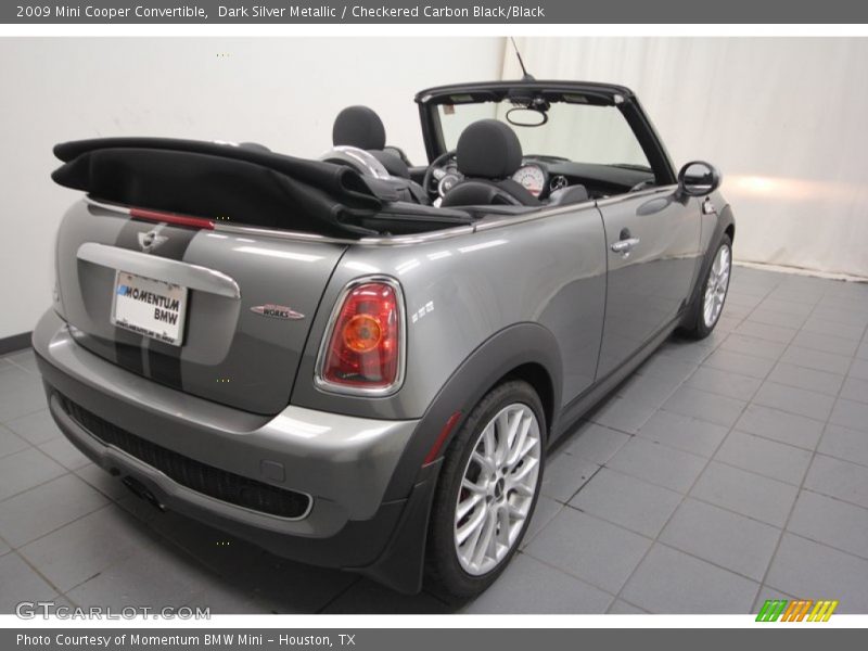 Dark Silver Metallic / Checkered Carbon Black/Black 2009 Mini Cooper Convertible