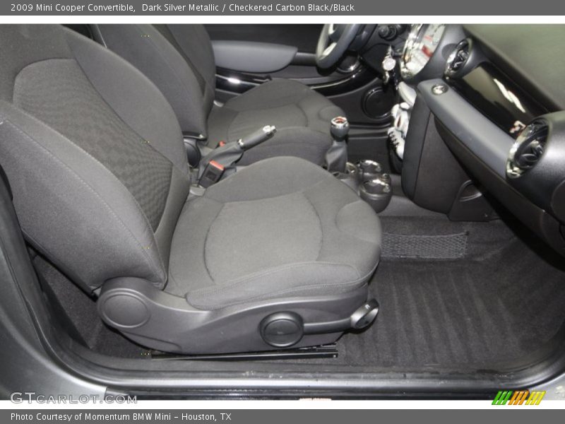 Dark Silver Metallic / Checkered Carbon Black/Black 2009 Mini Cooper Convertible