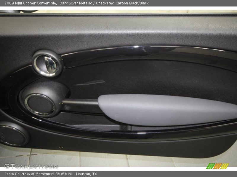 Dark Silver Metallic / Checkered Carbon Black/Black 2009 Mini Cooper Convertible