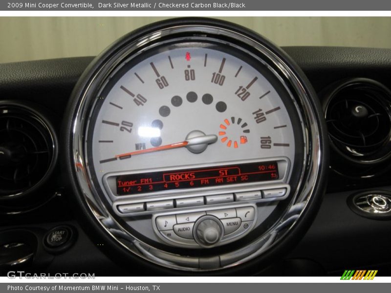 Dark Silver Metallic / Checkered Carbon Black/Black 2009 Mini Cooper Convertible