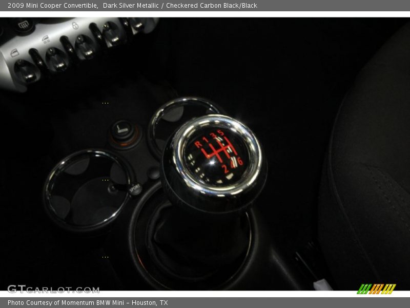 Dark Silver Metallic / Checkered Carbon Black/Black 2009 Mini Cooper Convertible