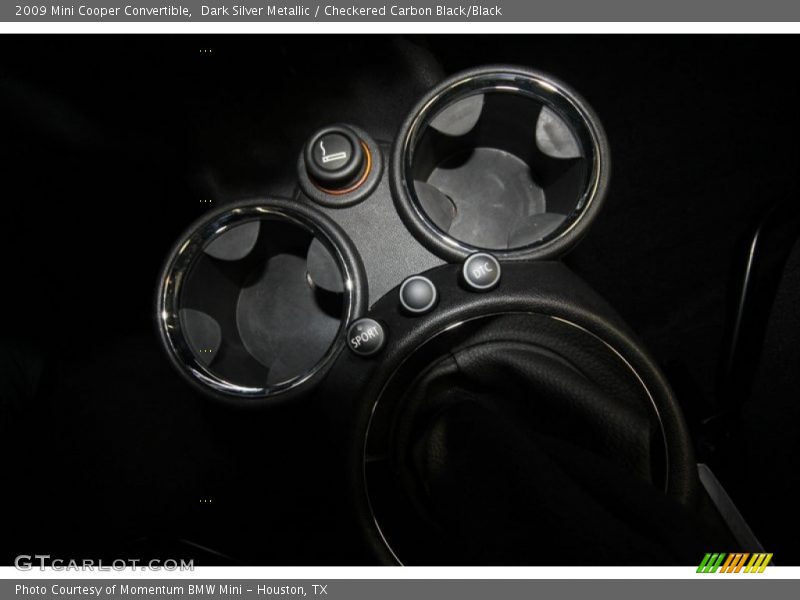 Dark Silver Metallic / Checkered Carbon Black/Black 2009 Mini Cooper Convertible