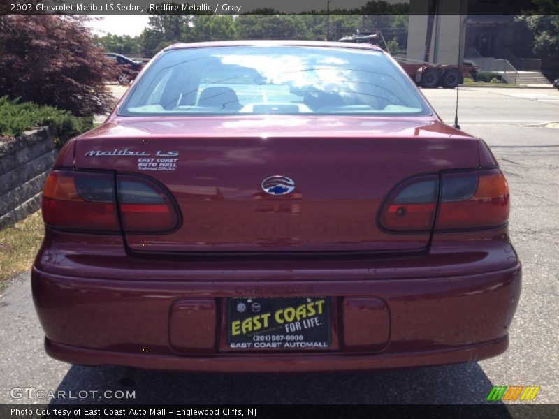 Redfire Metallic / Gray 2003 Chevrolet Malibu LS Sedan