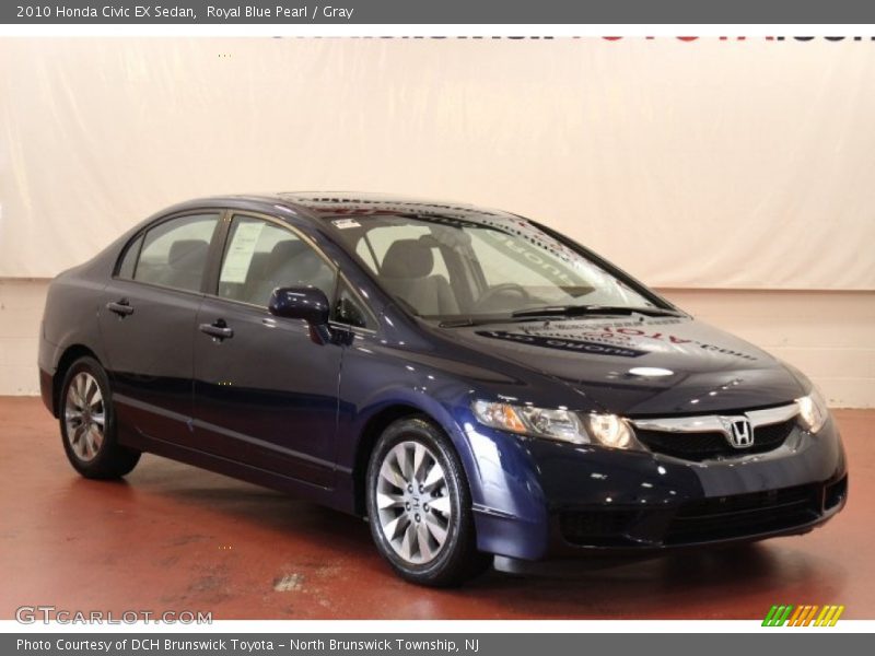 Royal Blue Pearl / Gray 2010 Honda Civic EX Sedan