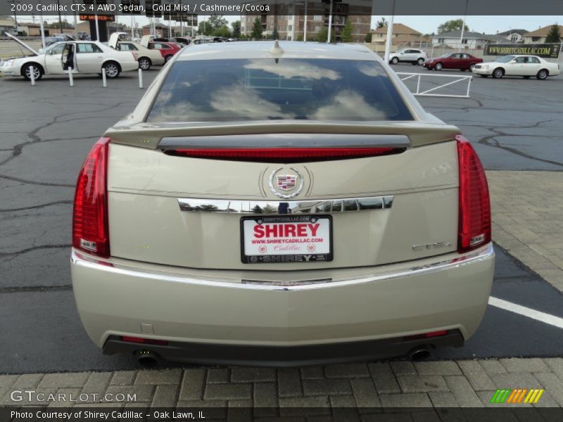 Gold Mist / Cashmere/Cocoa 2009 Cadillac CTS 4 AWD Sedan