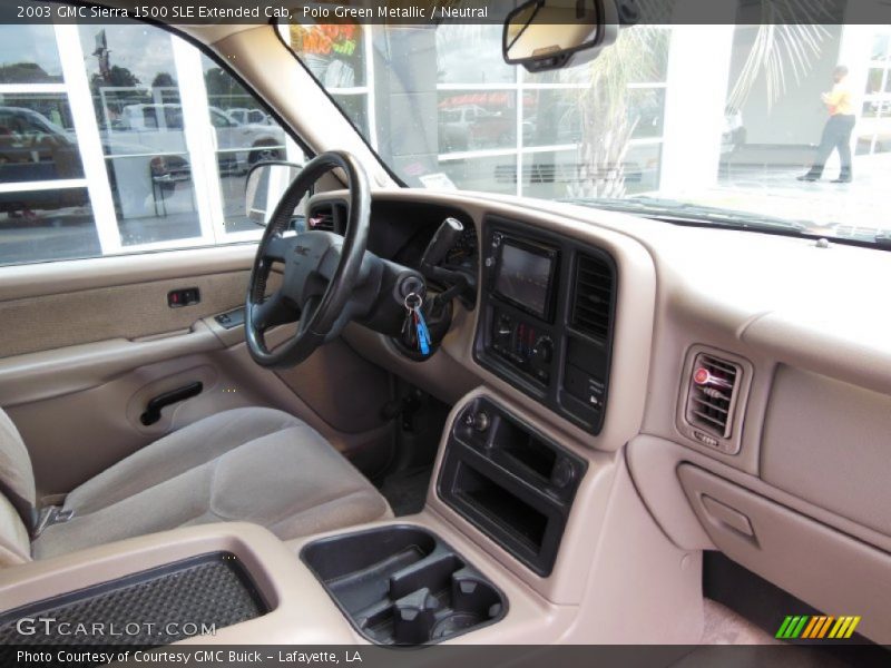 Polo Green Metallic / Neutral 2003 GMC Sierra 1500 SLE Extended Cab