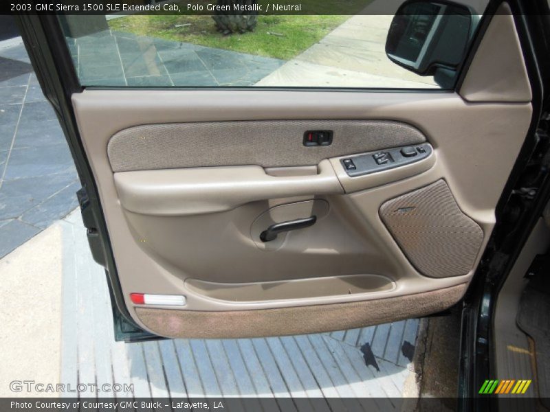 Polo Green Metallic / Neutral 2003 GMC Sierra 1500 SLE Extended Cab