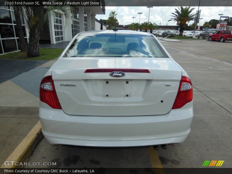 White Suede / Medium Light Stone 2010 Ford Fusion SE