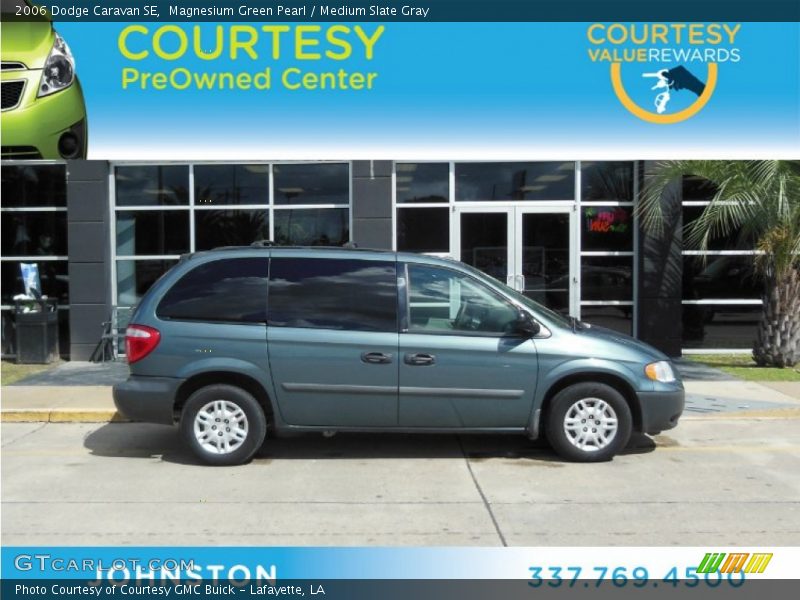 Magnesium Green Pearl / Medium Slate Gray 2006 Dodge Caravan SE