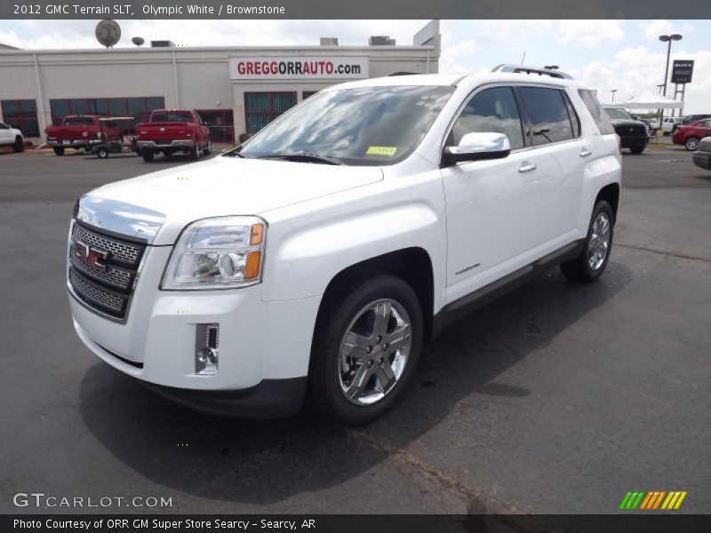 Olympic White / Brownstone 2012 GMC Terrain SLT