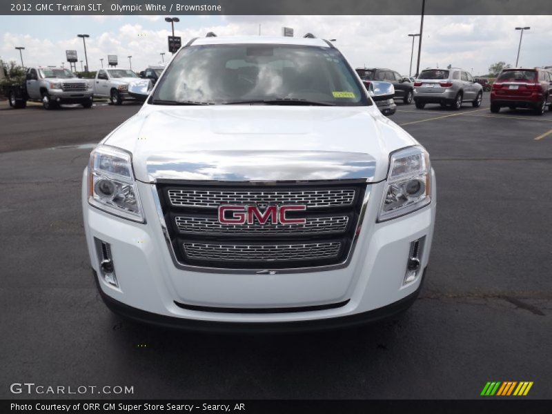 Olympic White / Brownstone 2012 GMC Terrain SLT