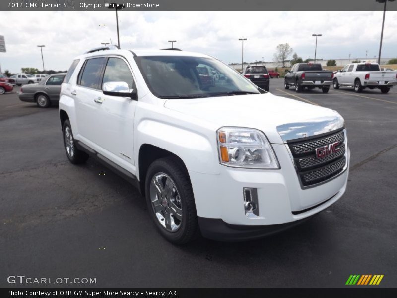 Olympic White / Brownstone 2012 GMC Terrain SLT