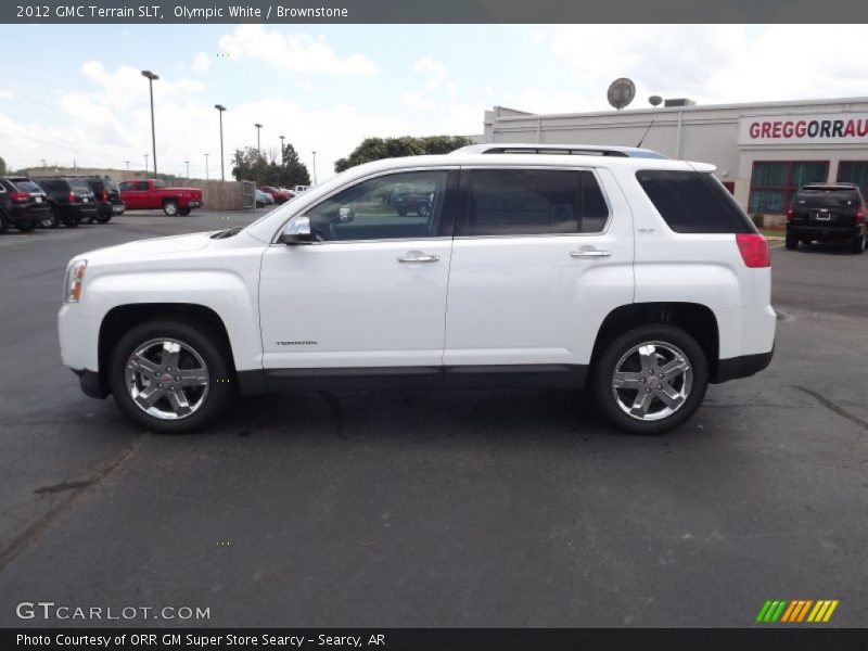 Olympic White / Brownstone 2012 GMC Terrain SLT