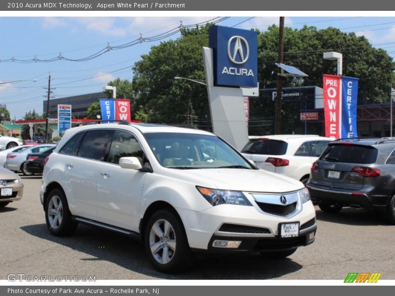 Aspen White Pearl / Parchment 2010 Acura MDX Technology
