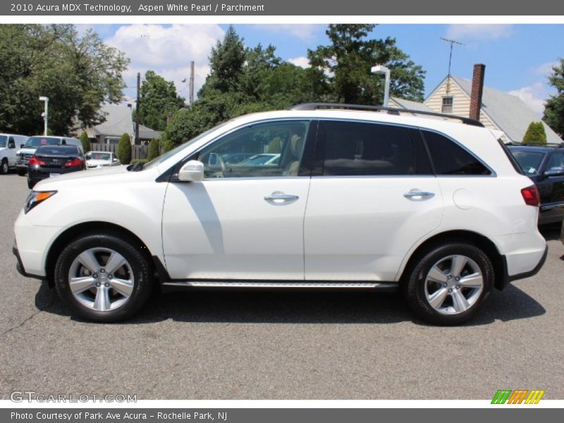 Aspen White Pearl / Parchment 2010 Acura MDX Technology
