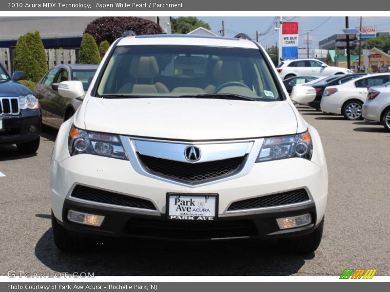 Aspen White Pearl / Parchment 2010 Acura MDX Technology