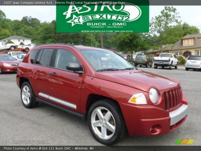 Inferno Red Crystal Pearlcoat / Pastel Slate Gray 2007 Jeep Compass Limited 4x4
