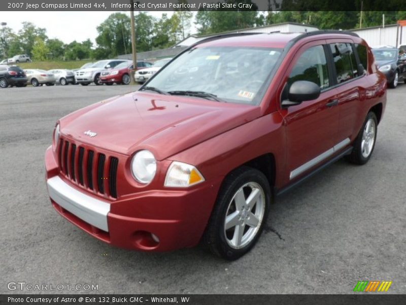 Inferno Red Crystal Pearlcoat / Pastel Slate Gray 2007 Jeep Compass Limited 4x4