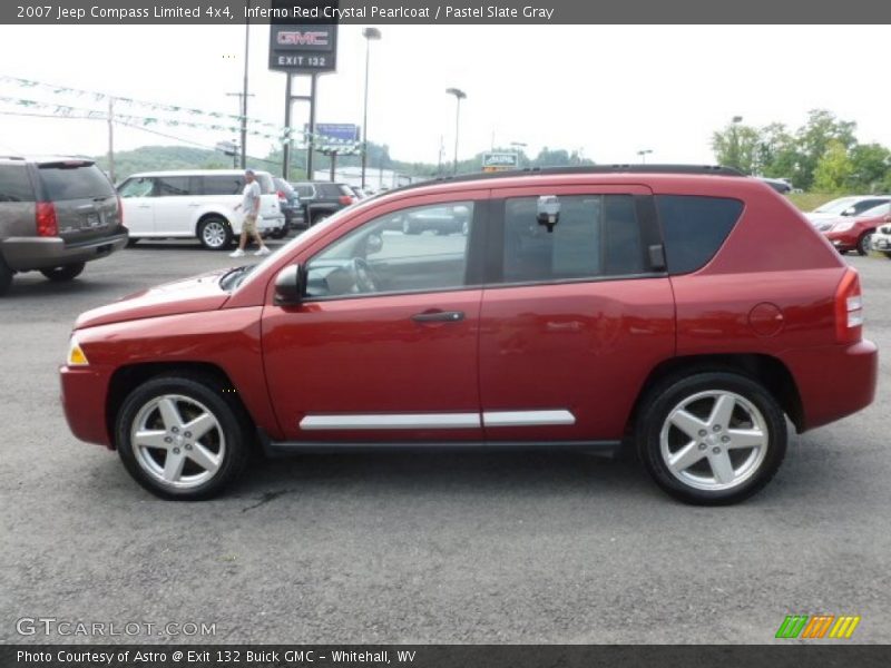 Inferno Red Crystal Pearlcoat / Pastel Slate Gray 2007 Jeep Compass Limited 4x4