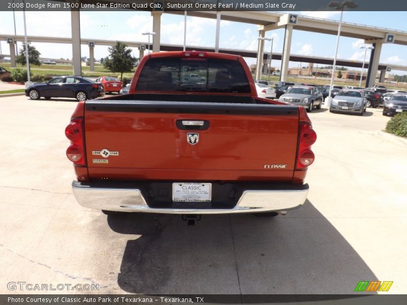 Sunburst Orange Pearl / Medium Slate Gray 2008 Dodge Ram 1500 Lone Star Edition Quad Cab