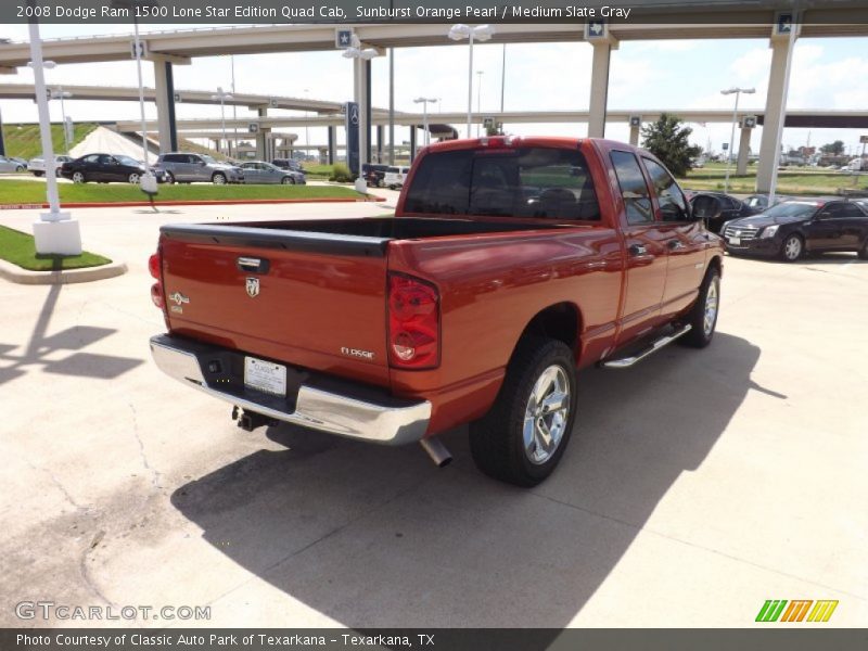 Sunburst Orange Pearl / Medium Slate Gray 2008 Dodge Ram 1500 Lone Star Edition Quad Cab